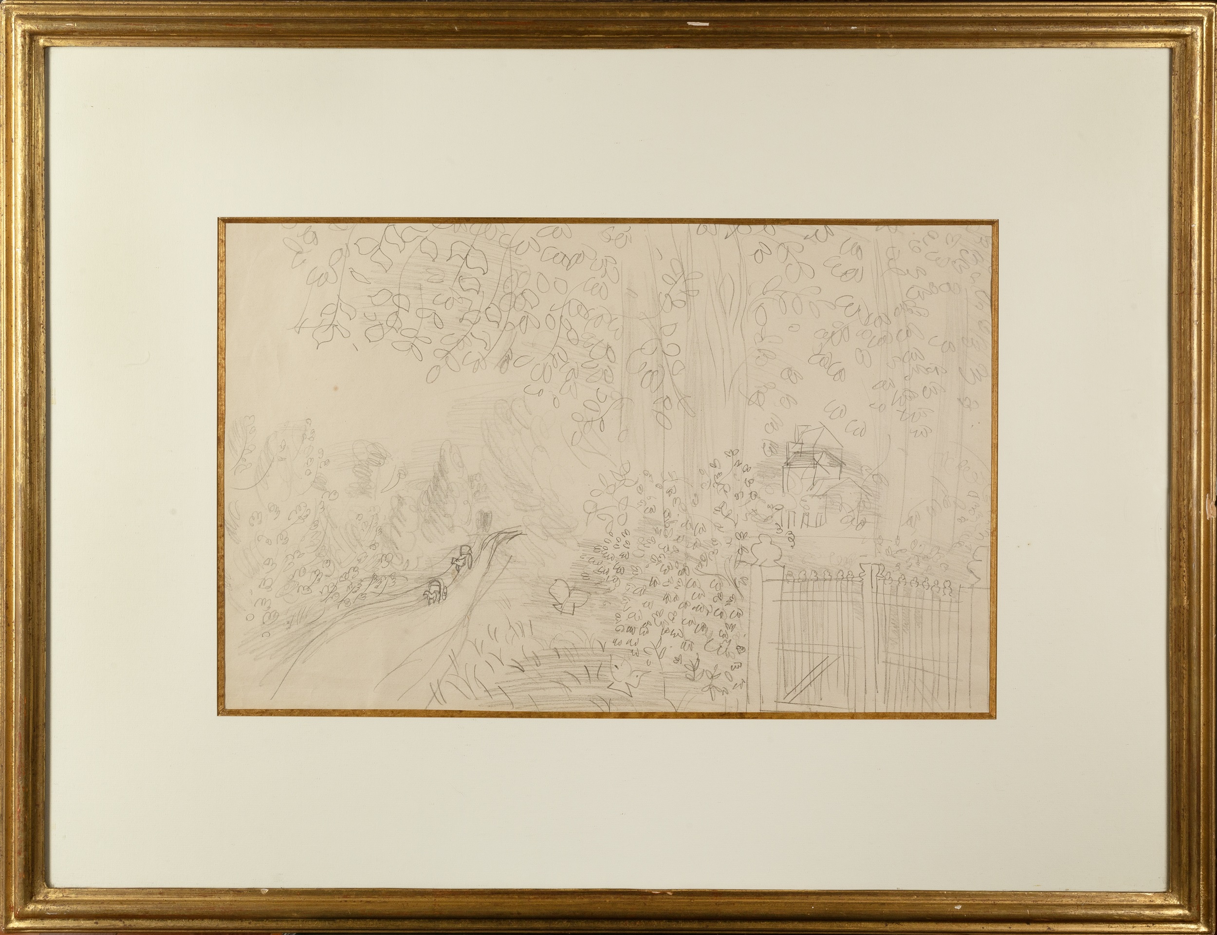 Raoul Dufy (1877-1953) La Route et la Barriere, circa 1932 pencil on paper 35 x 54cm. Provenance: - Image 2 of 10