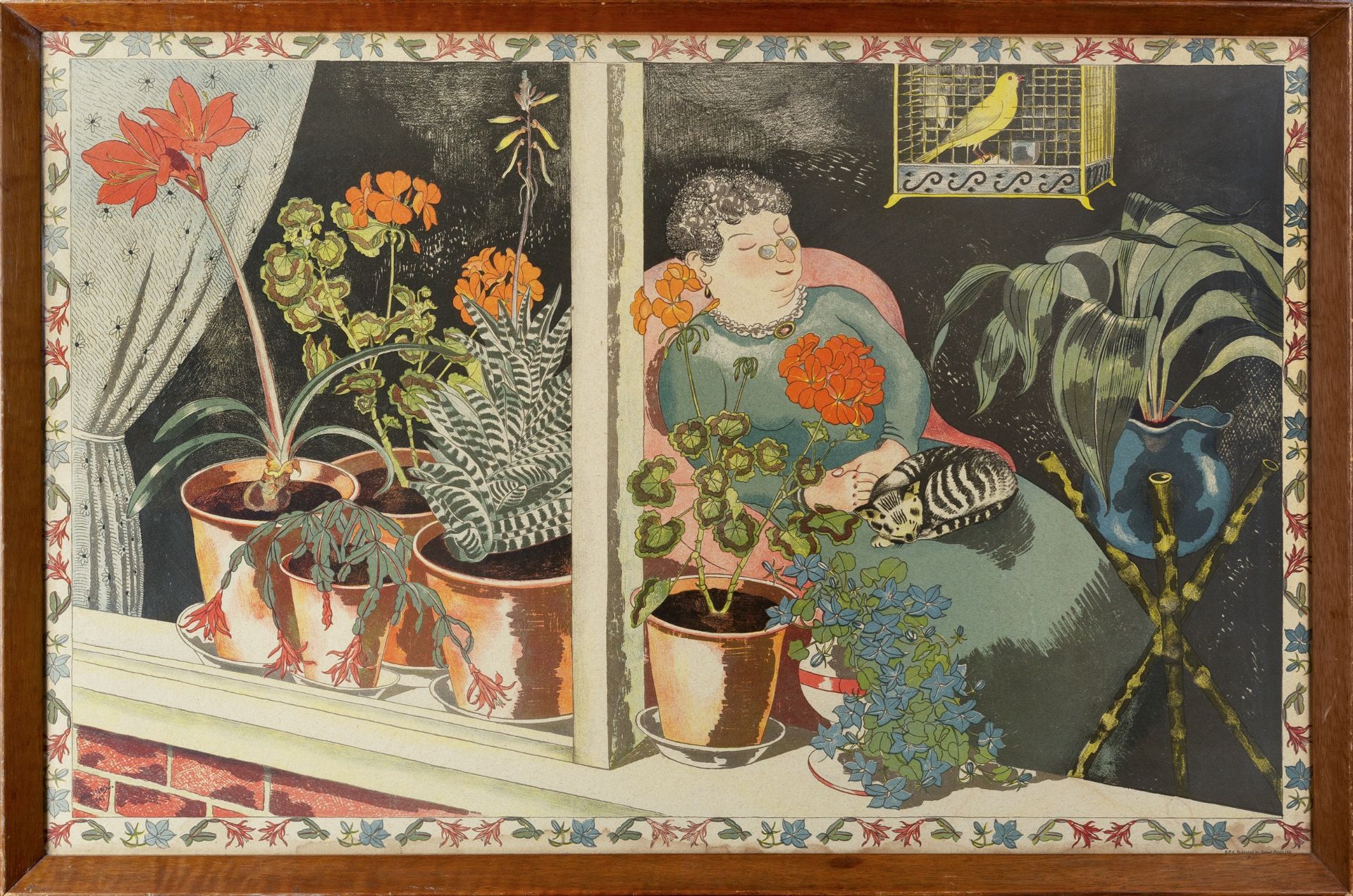 John Northcote Nash (1893-1977) Window Plants, circa 1945 from the series School Prints lithograph - Image 2 of 3