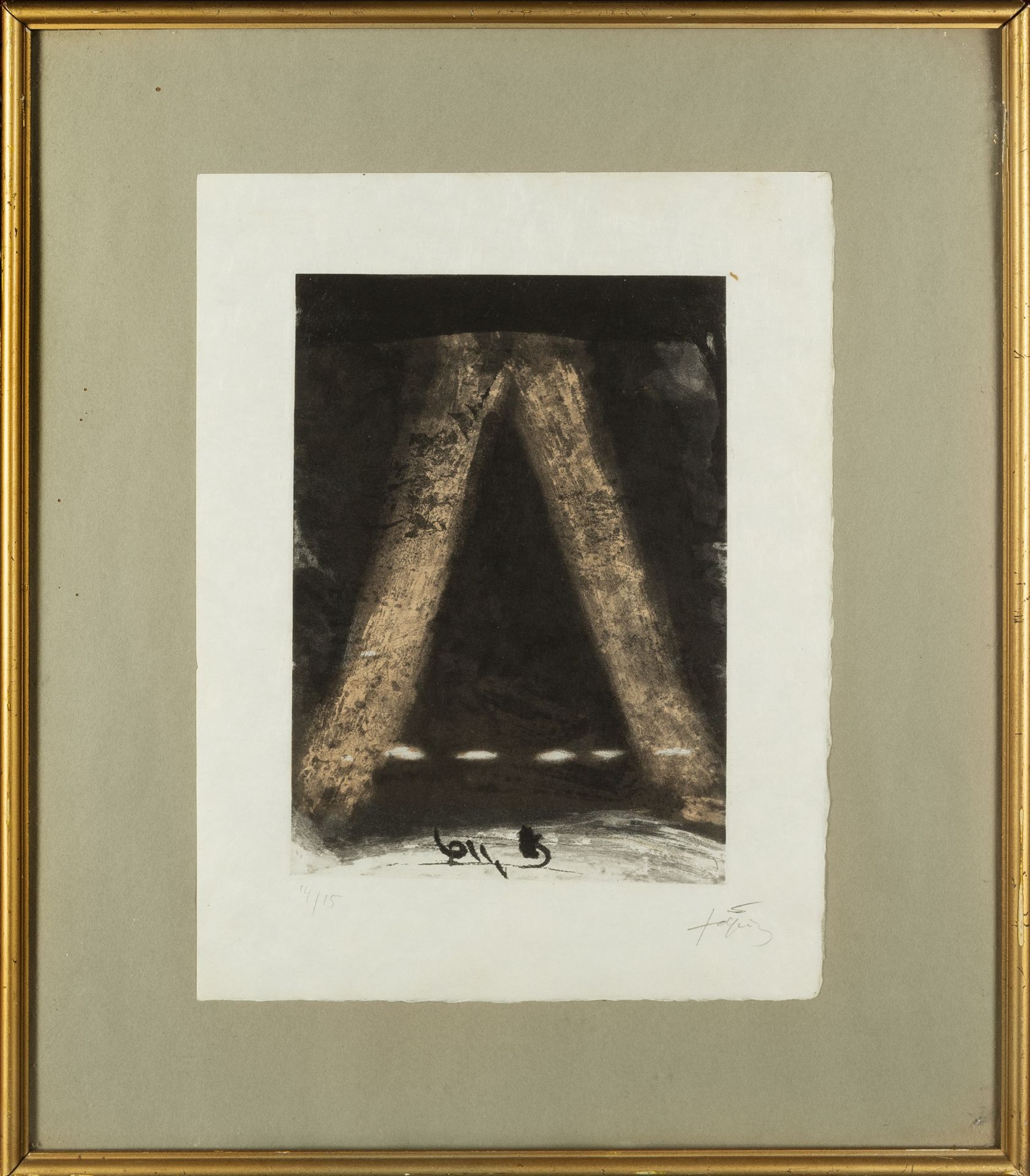 Antoni Tapies (1923-2012) Untitled, 1970 from Paroles Penites IV etching and aquatint published by - Bild 2 aus 3