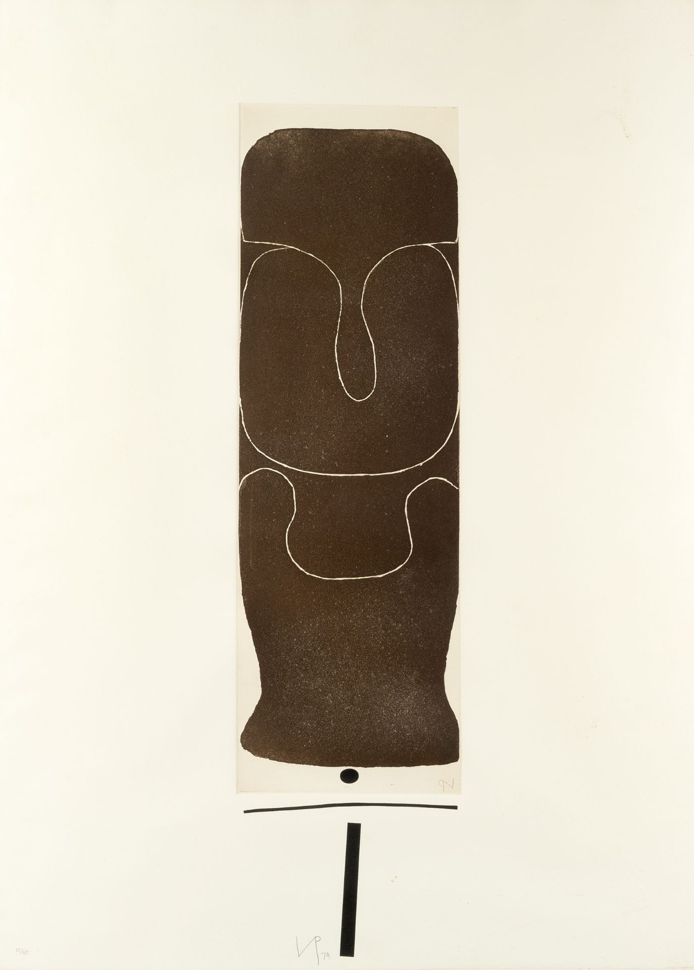 Victor Pasmore (1908-1998) Brown Image, 1974 17/60, signed, dated, and numbered in pencil (in the