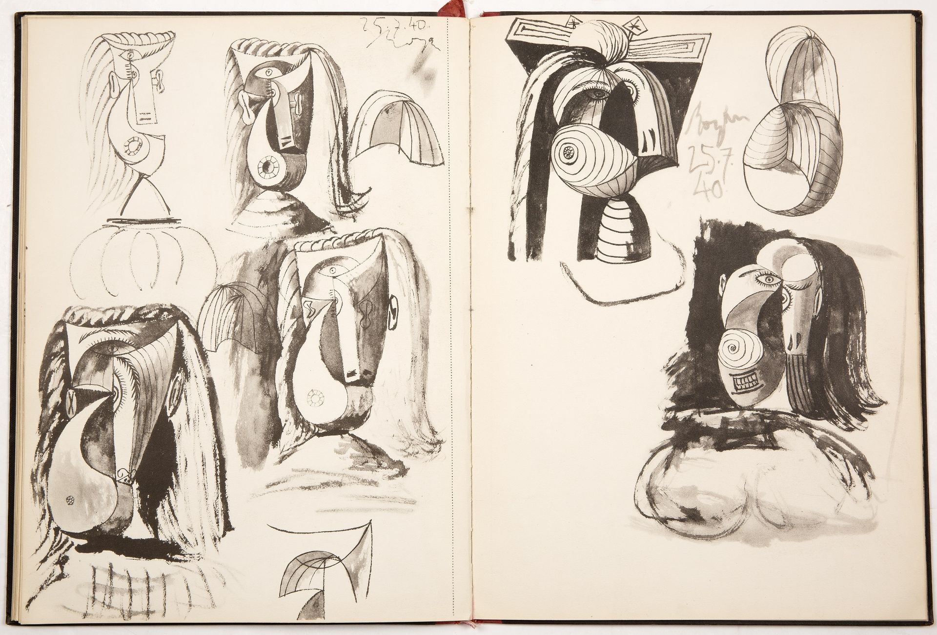 Pablo Picasso (1881-1973) Carnet de Dessins, Royan, 1948 folio Published by Cahiers d’Art comprising - Bild 6 aus 6