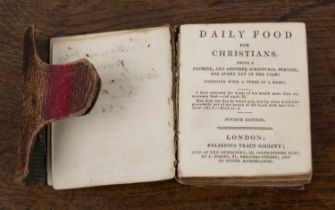Miniature leather-bound book signed by Elizabeth Fry (1780-1845) dedicated to her daughter