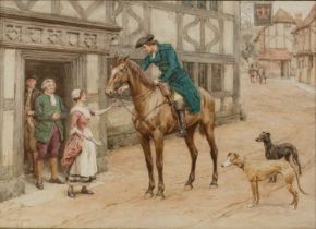 Frank Dodd (1851-1929) 'Welcome home traveller', watercolour, signed and dated 1919 lower left, 26cm