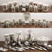 Collection of Portmeirion kitchen wares in the 'Botanic garden' range, comprising: teapots, jugs,