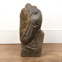 Zimbabwe Shona School (20th Century) 'Untitled form', large carved hardstone, indistinctly signed '