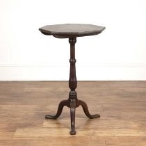 Octagonal mahogany tripod table early 19th Century, with a tip up top, 41cm wide x 68cm high Top