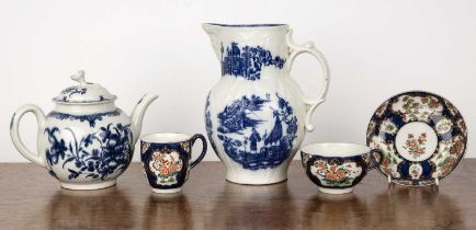 Collection of Worcester porcelain 18th Century, to include a trio decorated in the Kakiemon style,