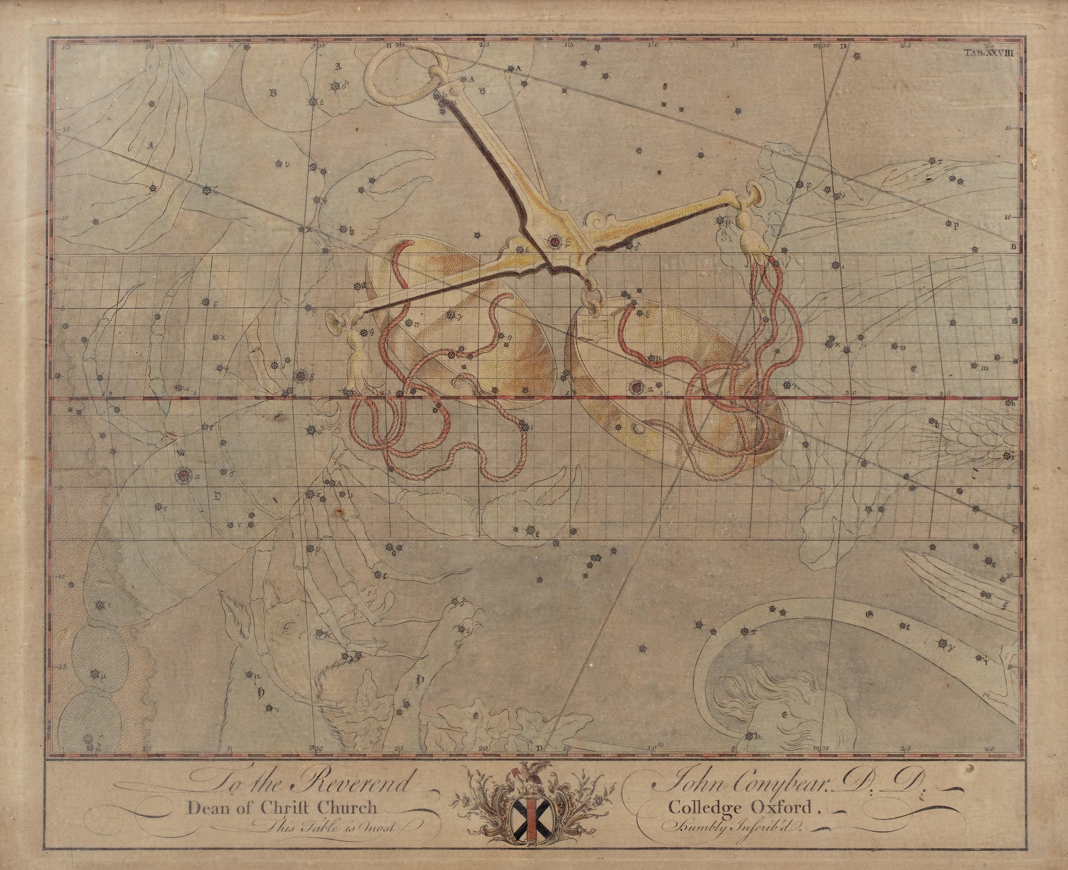 John Bevis The Constellation of Leo, plate XXVI celestial engraving, hand-coloured for 'Uranographia - Image 31 of 48