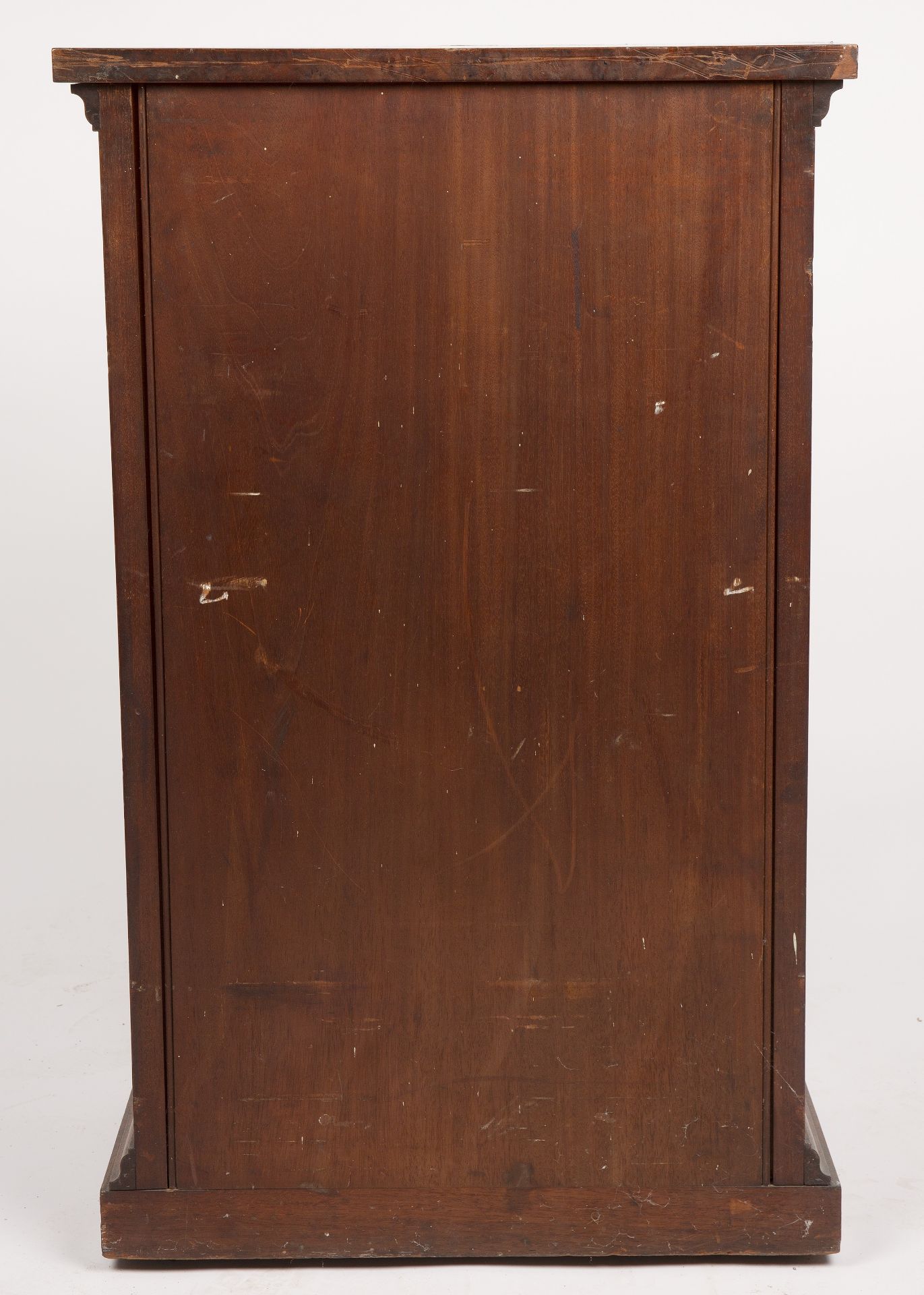 A Victorian burr walnut Wellington chest with six drawers and a plinth base 56cm wide 35cm deep 91cm - Bild 5 aus 6