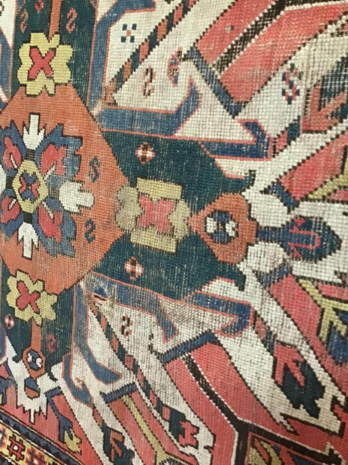 An early 20th century star Kazak rug with polychrome decoration and a banded border 130cm x 215cm - Bild 17 aus 24