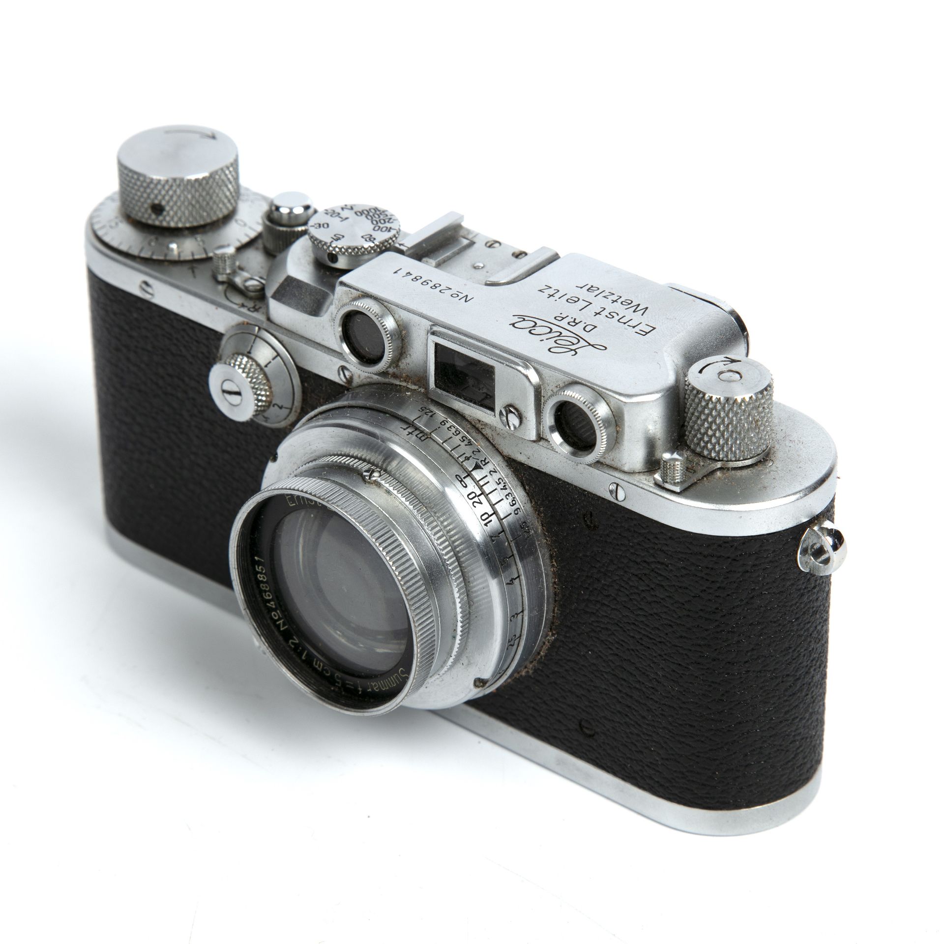 A Leica IIIb Rangefinder Camera, serial number 289841 with a Summar f=5cm no 468851 lens. - Bild 2 aus 5