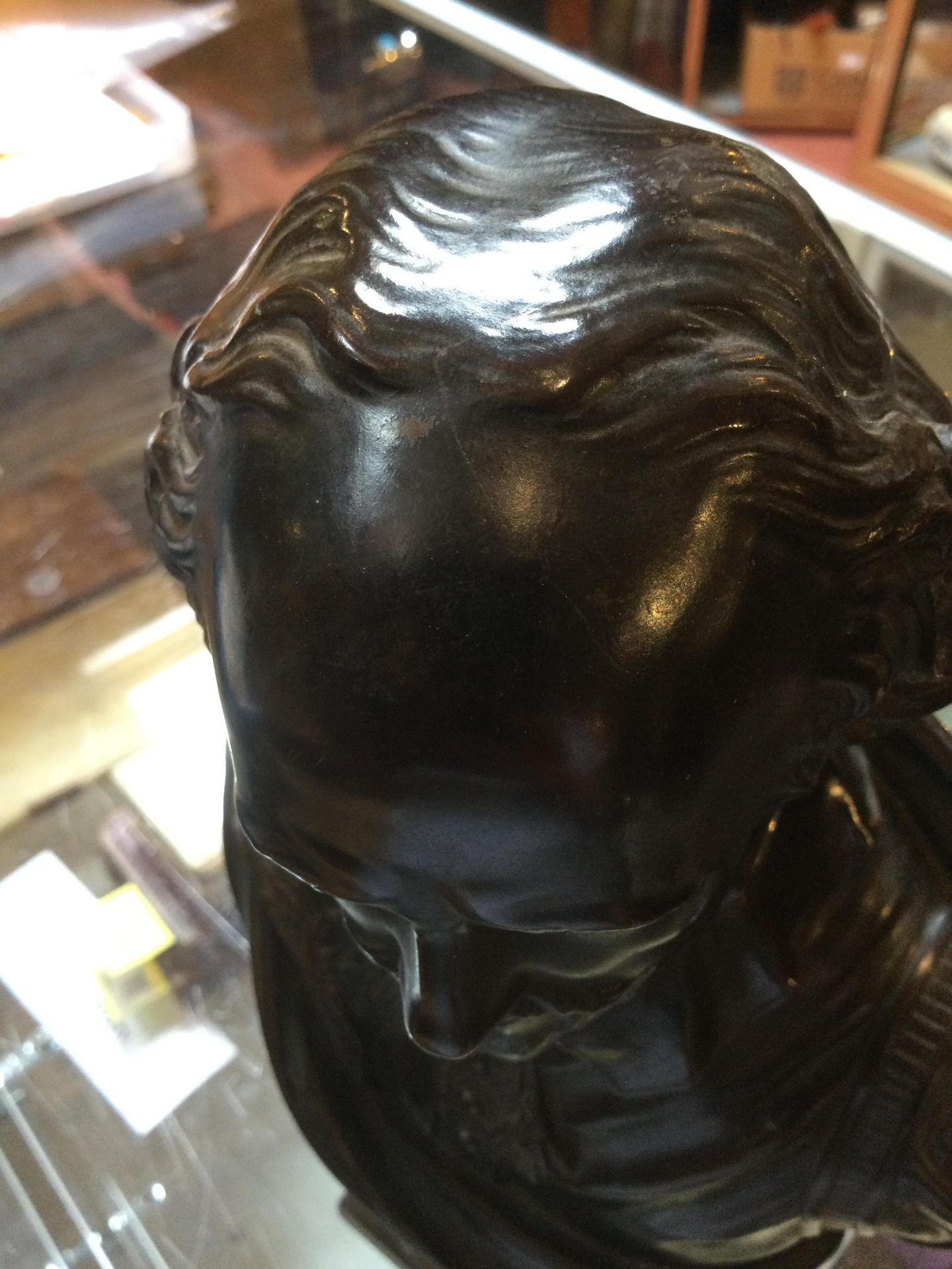 Ferdinand Barbedienne (1810-1892) a bust of Shakespeare bronze 20cm wide 27cm high A few light - Bild 6 aus 14
