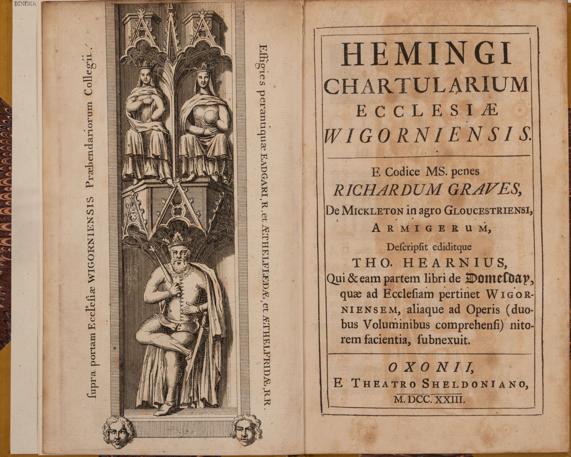 Hemingi Chartularium Ecclesiae Wigorniensis (Heming's Cartulary). Thomas Hearn Ed. Sheldonian, - Bild 3 aus 3
