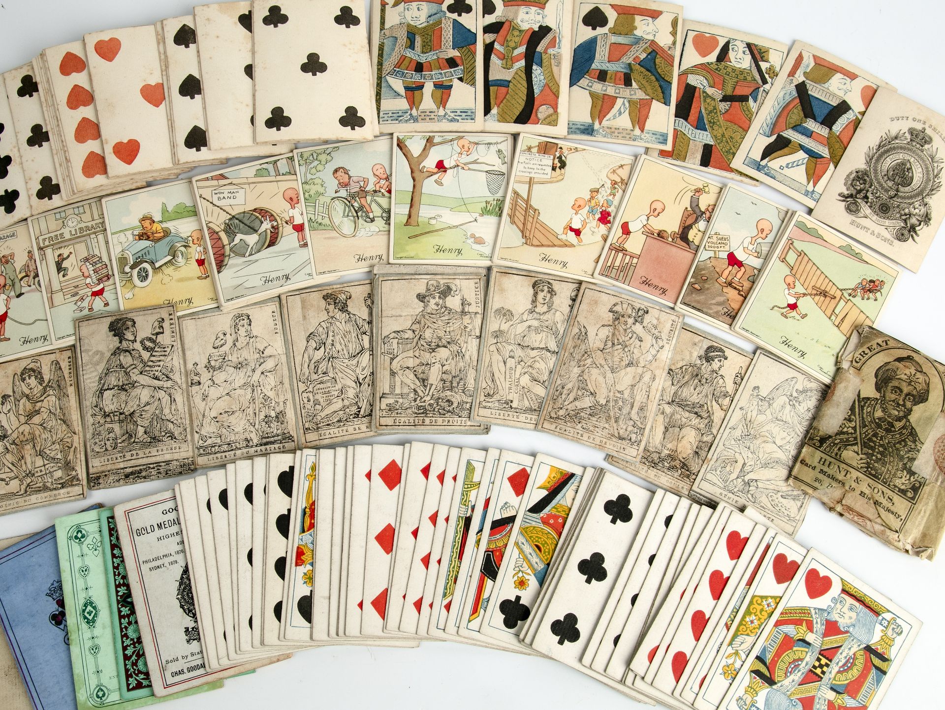 A set of 19th century Hunt and Sons great Mogul playing cards, (51), 19th century De la Rue