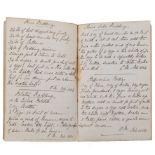 Two 19th century manuscript recipe books 1859/1881 plus two manuscript 'White' family pedigree