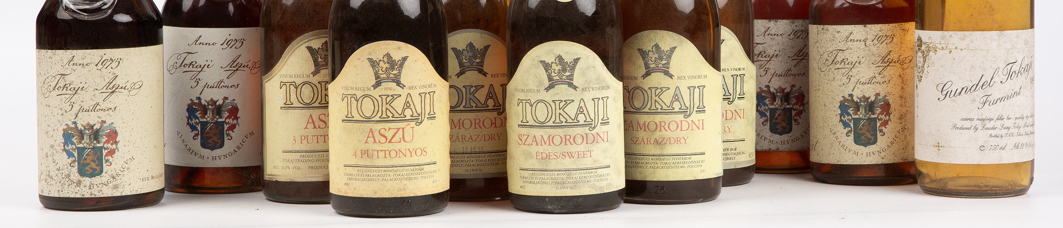 Eighteen Bottles of vintage Hungarian Tokaji (18) Yes, the four larger bottles with irregular - Image 2 of 10