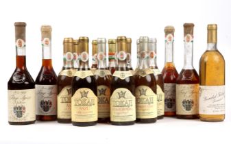 Eighteen Bottles of vintage Hungarian Tokaji (18) Yes, the four larger bottles with irregular