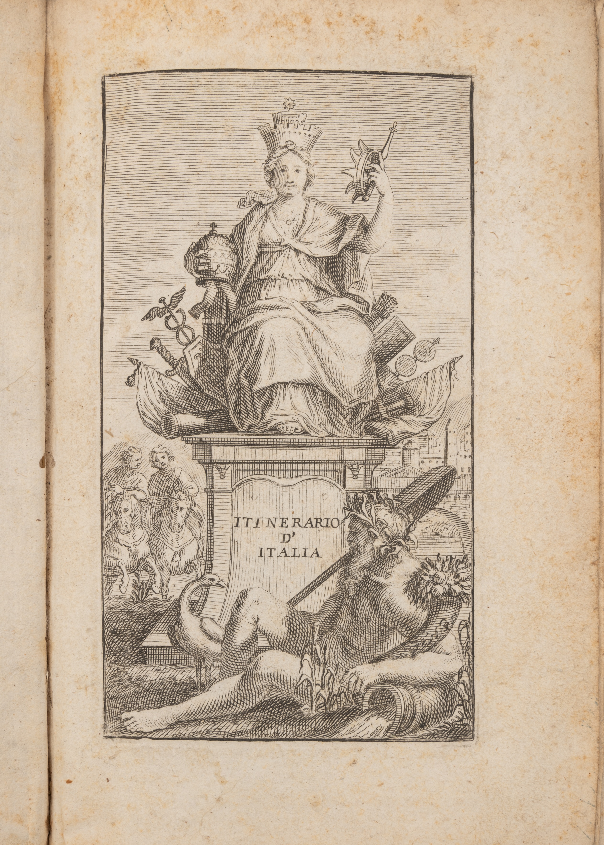 Scotto (Francesco) Itinerario. D'Italia, Fausto Amidei, Rome 1761. 3 pts in one. 404pp with colophon - Image 3 of 4