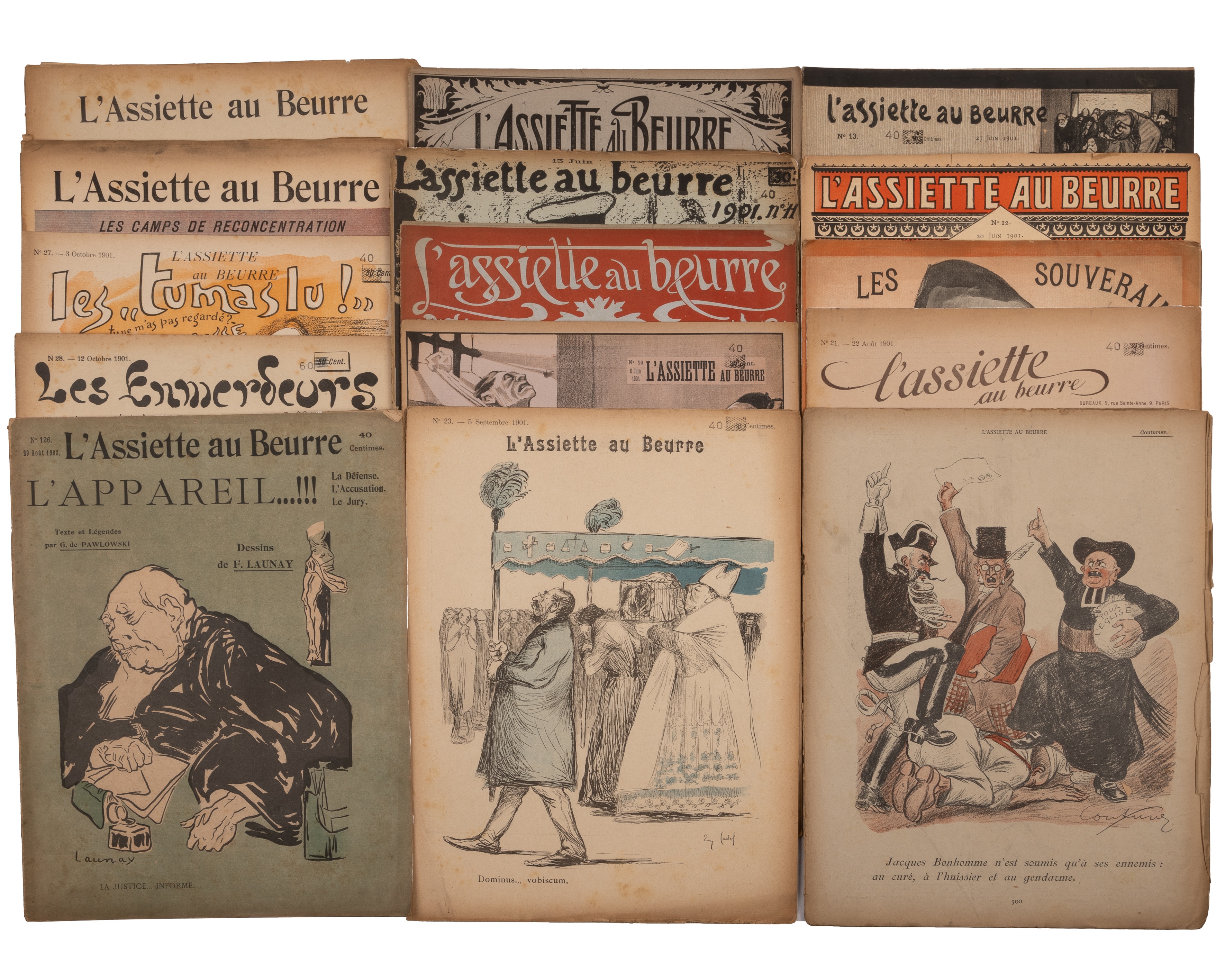 'L'Assiette au Beurre' approximately eighty editions of the French weekly satirical magazine 1901-