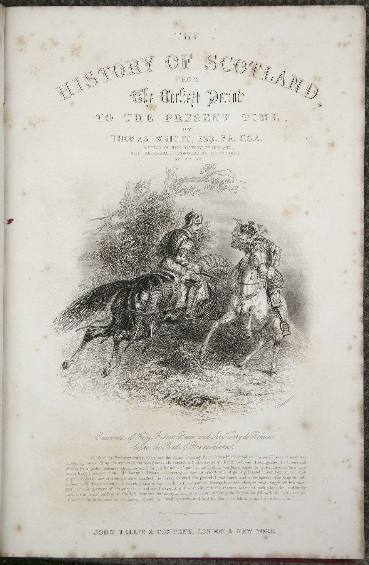 Robertson (William) 'The History of Scotland'. 2 vols. Millar and Cadell, London 1769. 8vo. old - Image 3 of 3