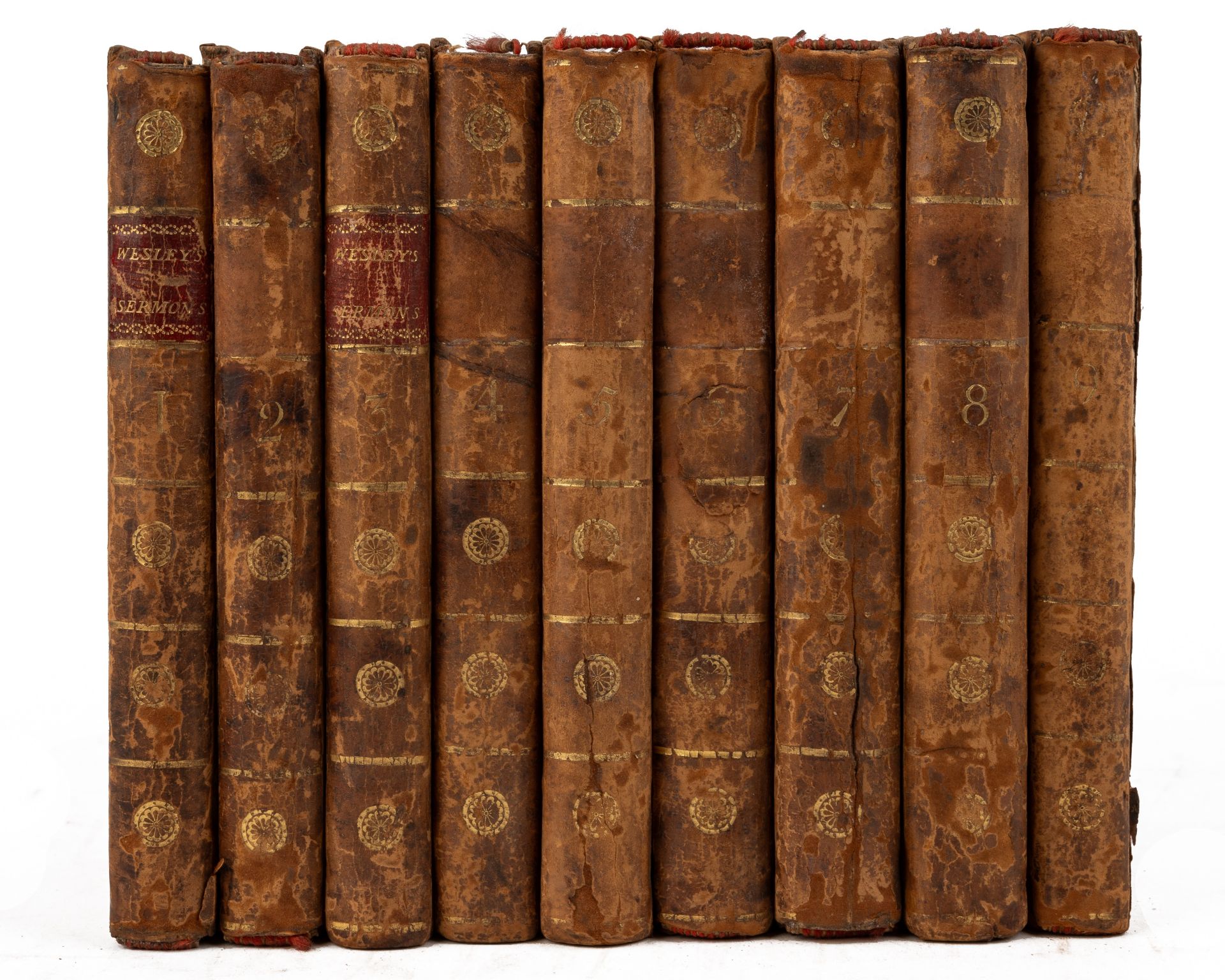 Wesley (John) late Fellow of Lincoln College Oxford. 'Sermons on Several Occasions'. 9 vols. mixed