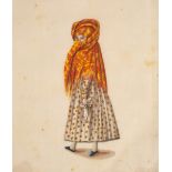 19th century Cantonese School. An album of twenty ‘pith’ paintings entitled ‘Lima (Peru) Costumes’