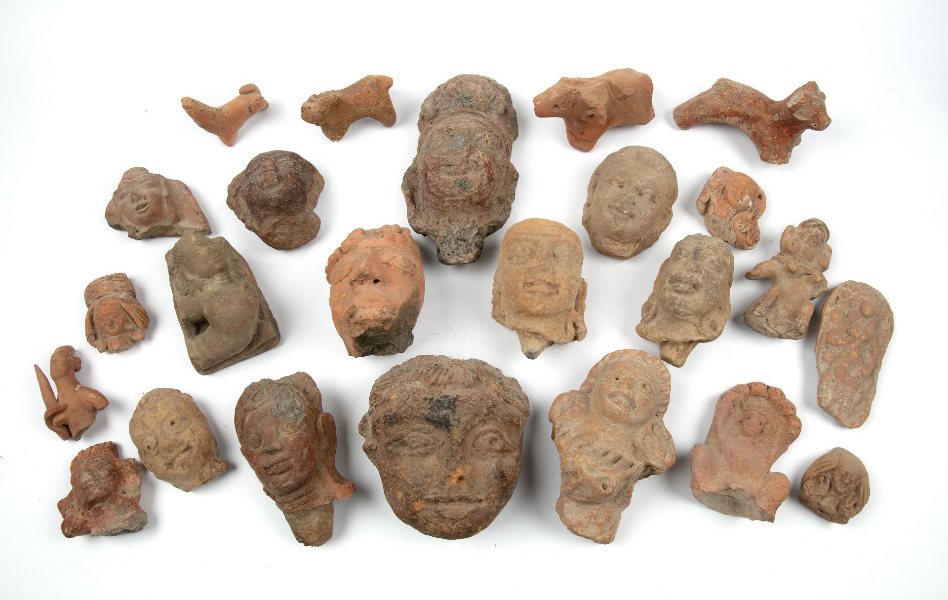 A collection of ancient Indian terracotta figures and fragments. Provenance A private estate since