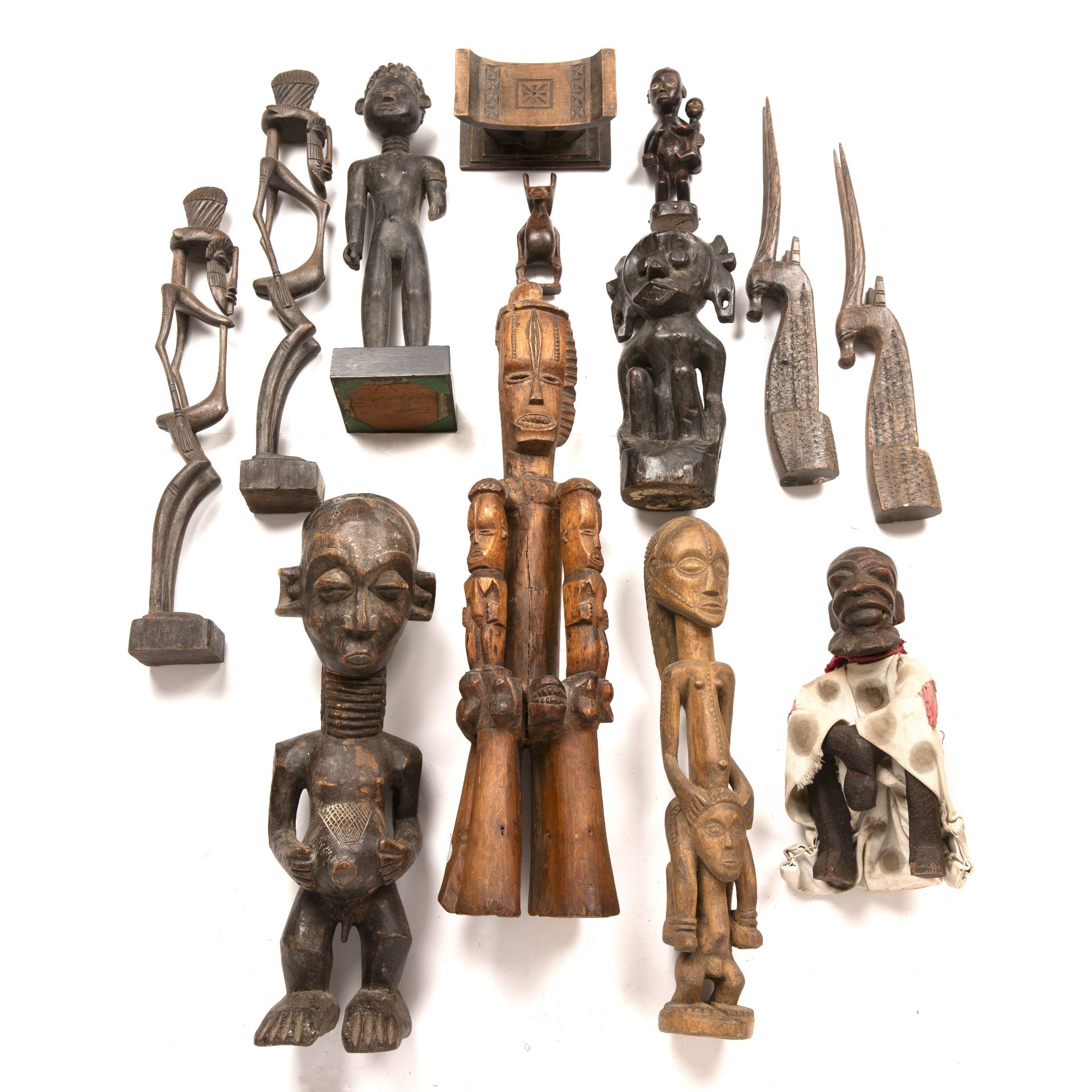 African tribal art to include mask and Igbo and a Yoruba figures - Image 3 of 5