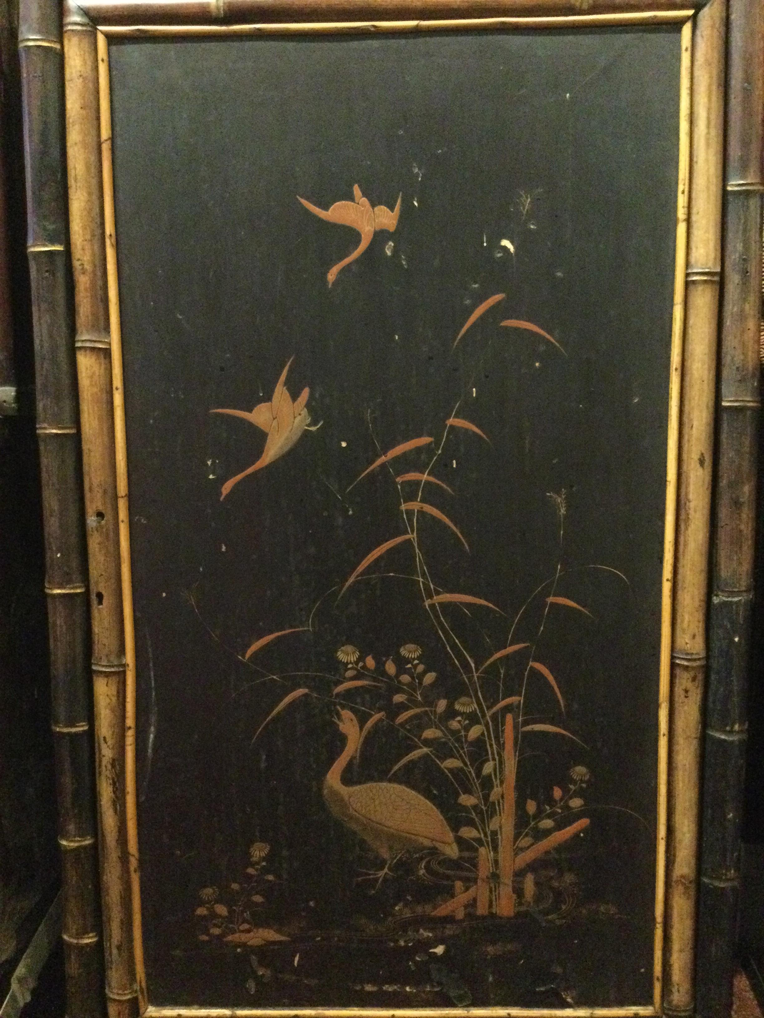 A late 19th century lacquered bamboo cabinet with a single door opening to reveal six drawers 47cm - Image 20 of 47