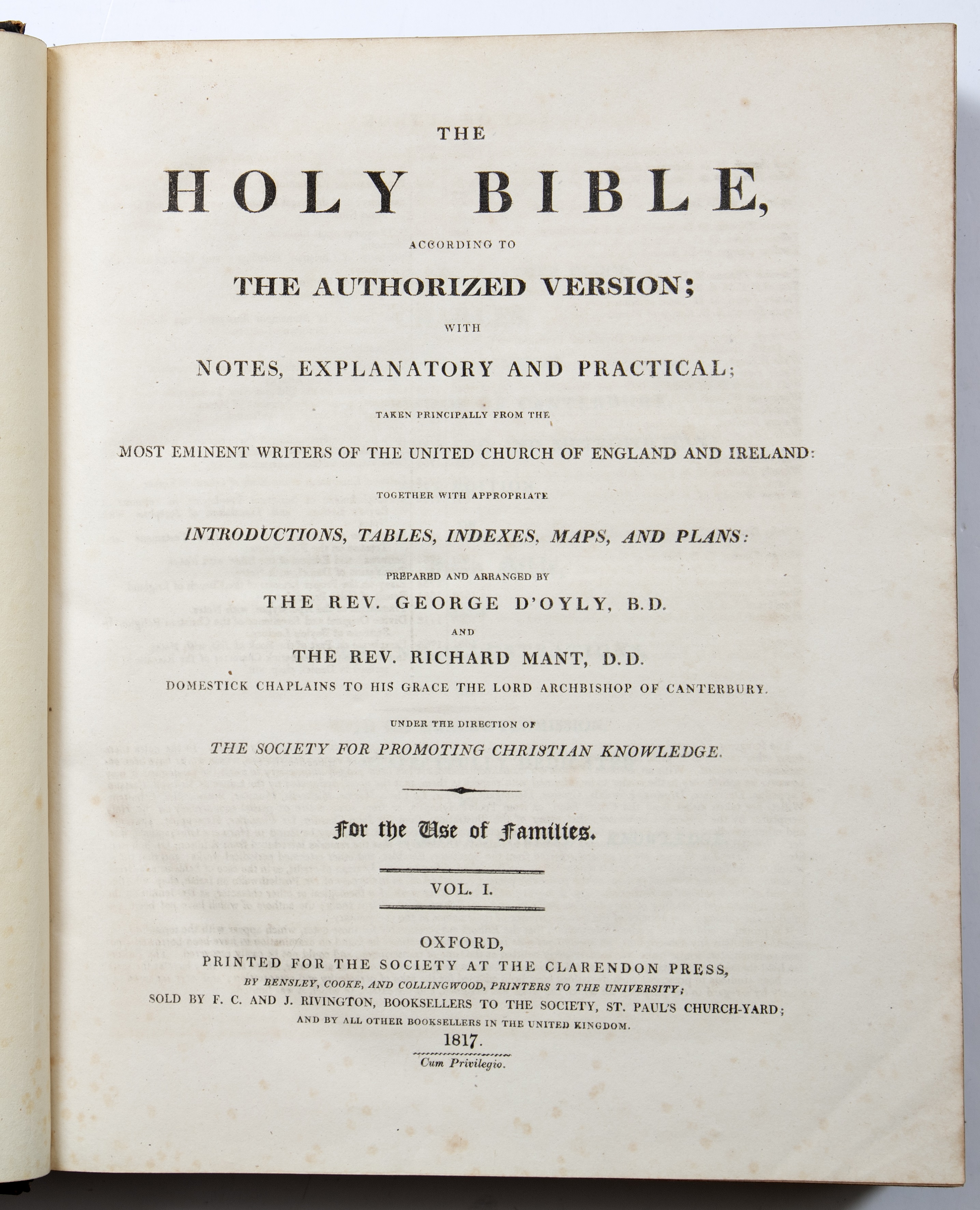 The Holy Bible, D'Oyly and Mant for the Society for Promoting Christian Knowledge, Clarendon - Image 2 of 6