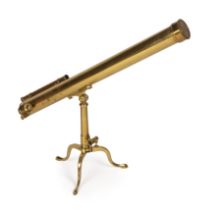 An early 20th century brass refracting telescope by Watson and sons 95cm in length with its original