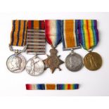 A group of WWI campaign medals awarded to 107158 W.O.CL.2.J.CARGILL to include the 1914-15 star