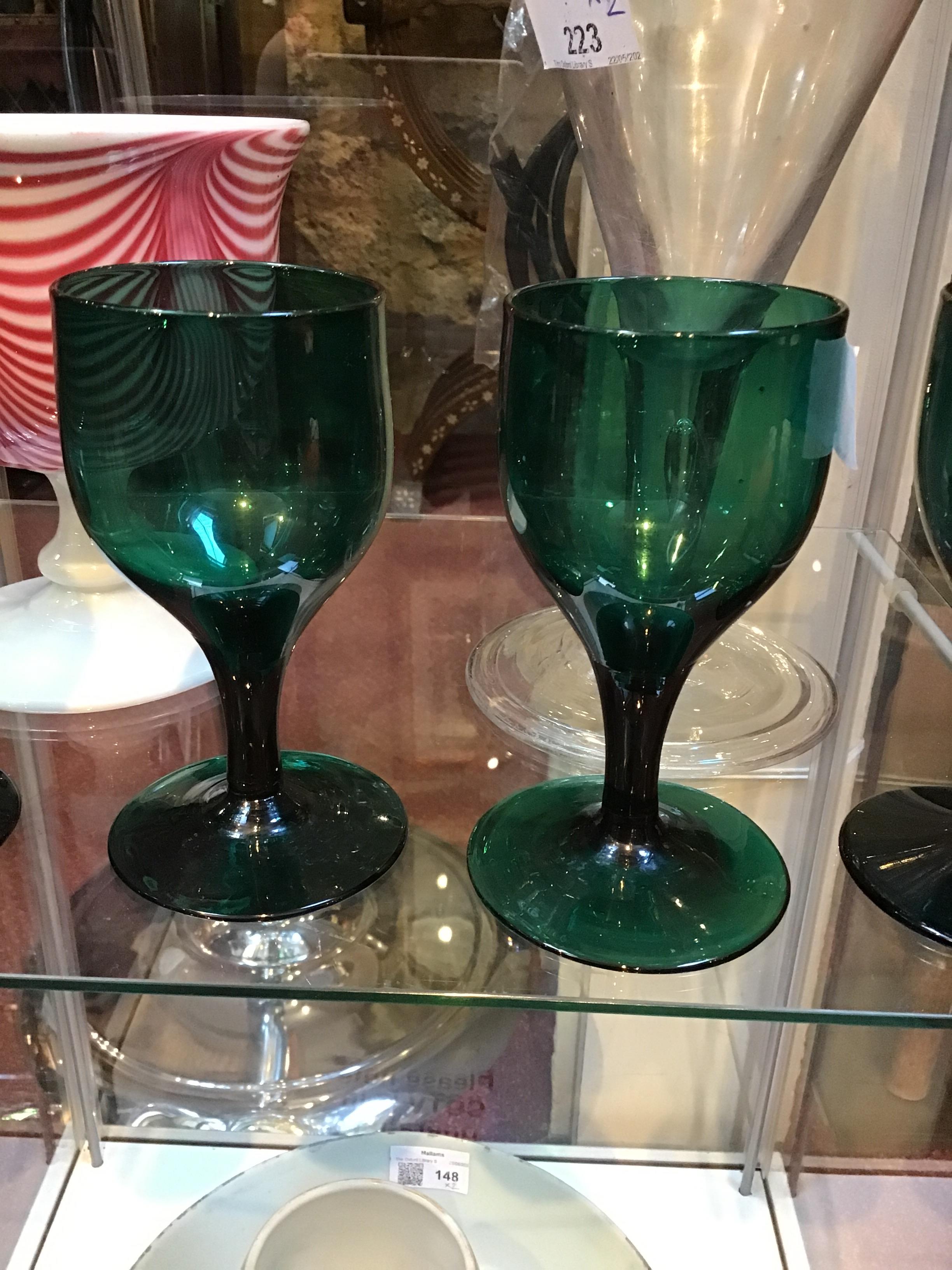 A set of eight Bristol wine glasses circa 1800-1820 7cm wide 12.5cm high All with good ting/ring - Bild 3 aus 8