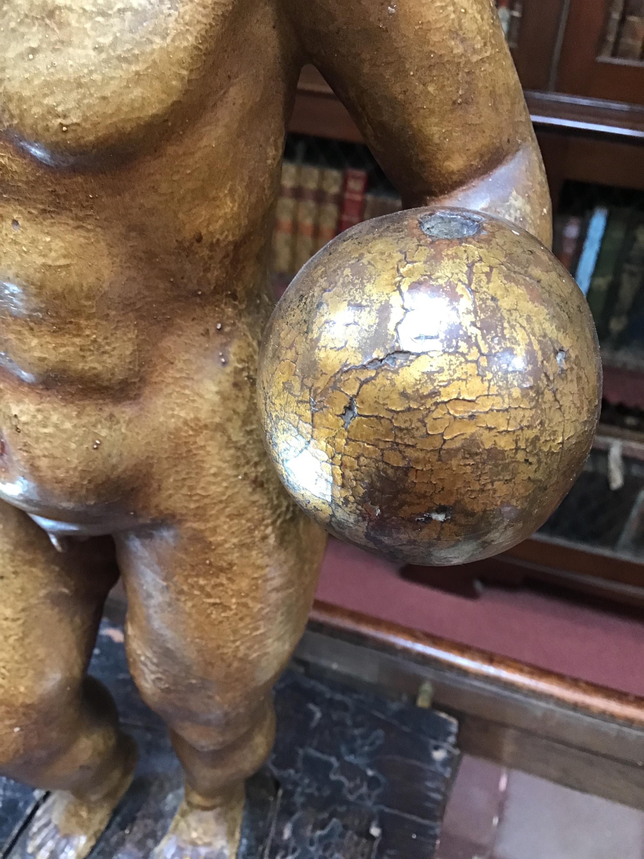 A 17th/18th century Italian gilded and carved limewood cherub on a rectangular gilded base 24cm wide - Image 7 of 26