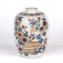 An early 18th century Dutch Delft polychrome vase circa 1720, 10cm wide 14cm high small