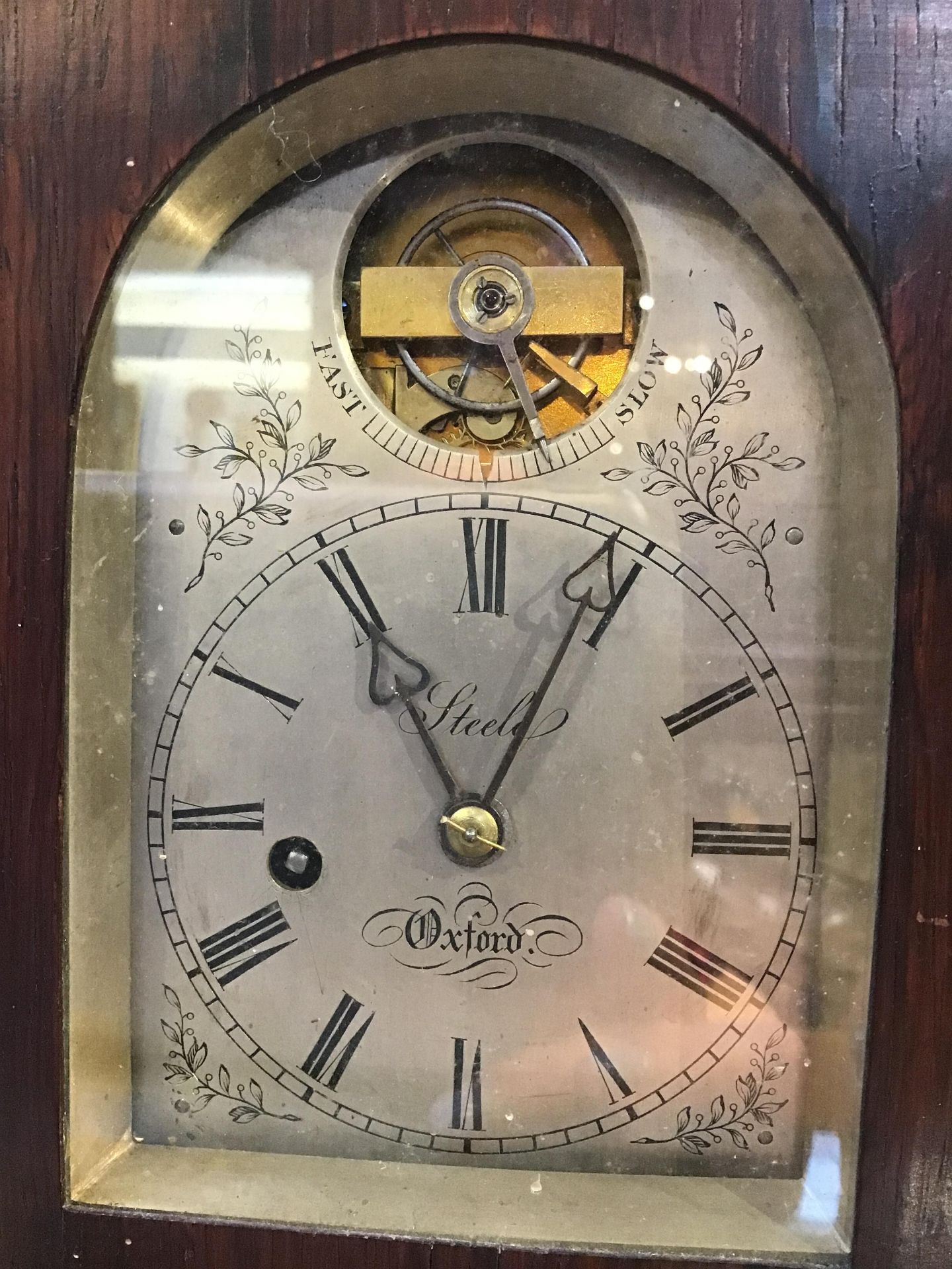 A mid 19th century rosewood campaign travelling timepiece with a visible escapement and a fusee - Image 13 of 14