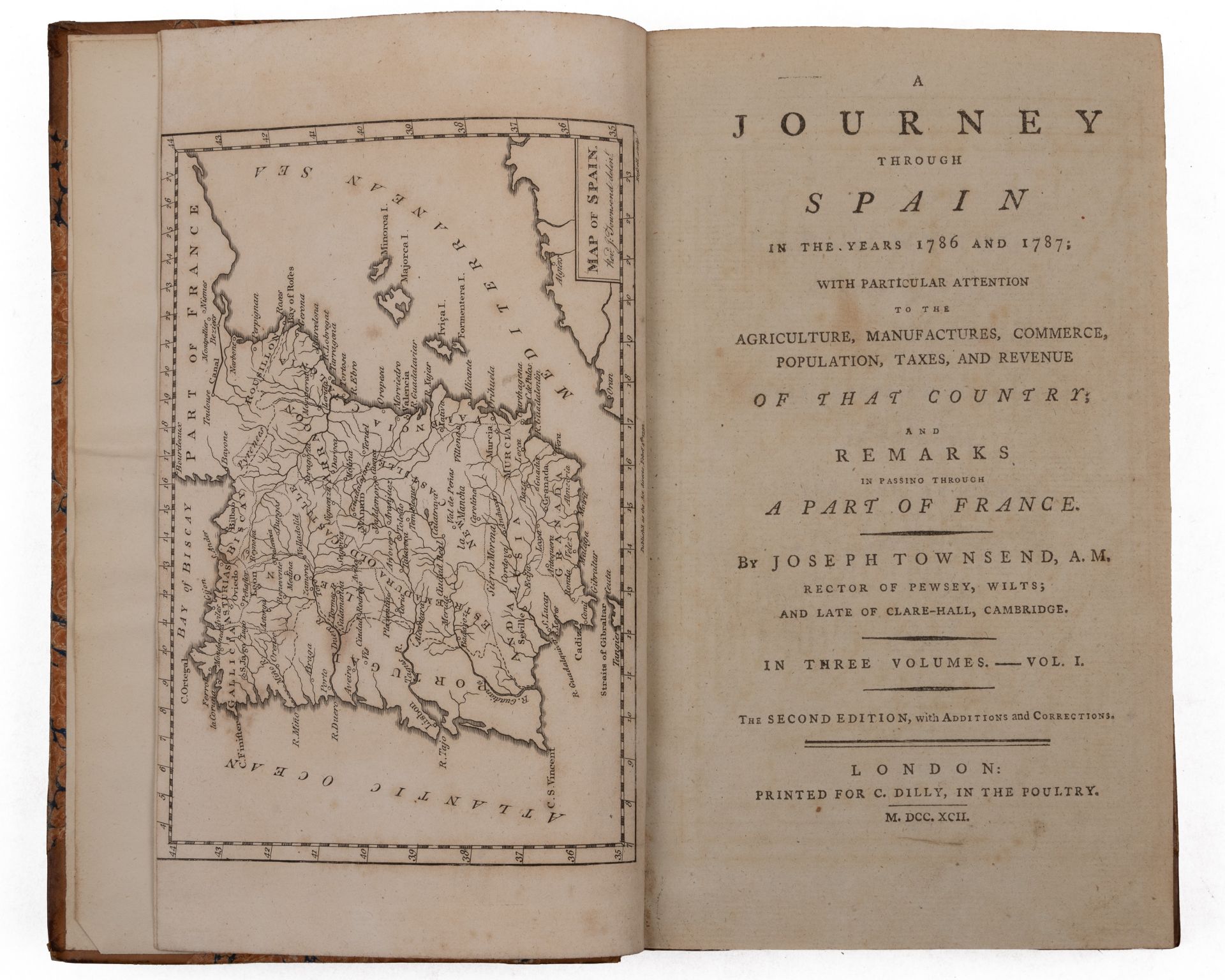 Townsend (Joseph). 'A Journey through Spain in the Years 1786 and 1787...'. 3 vols. 8vo. C Dilly, - Bild 2 aus 2