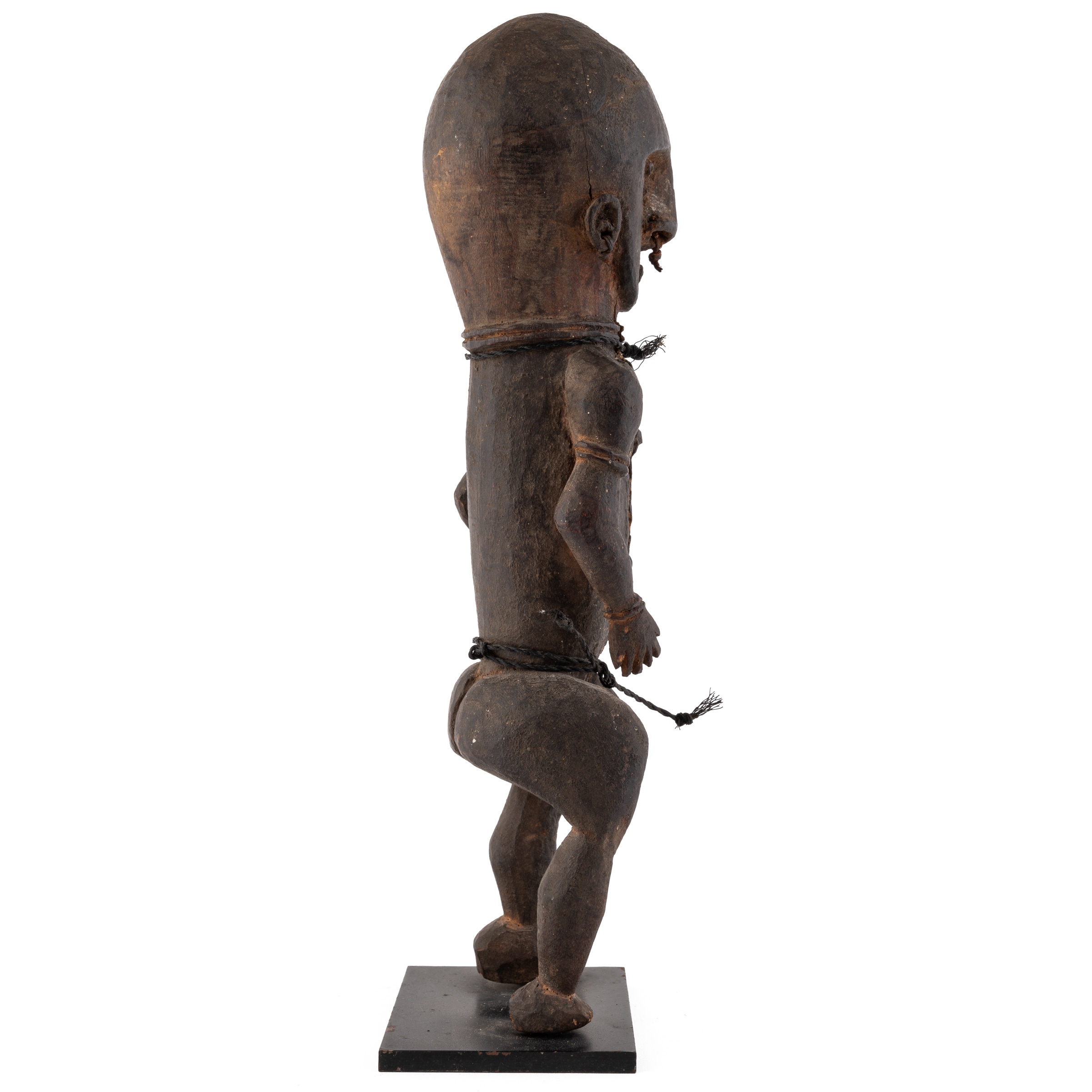 An antique east Sepik, Maprik tribe carved wood figure 9cm wide 32cm high Provenance A private - Image 2 of 10