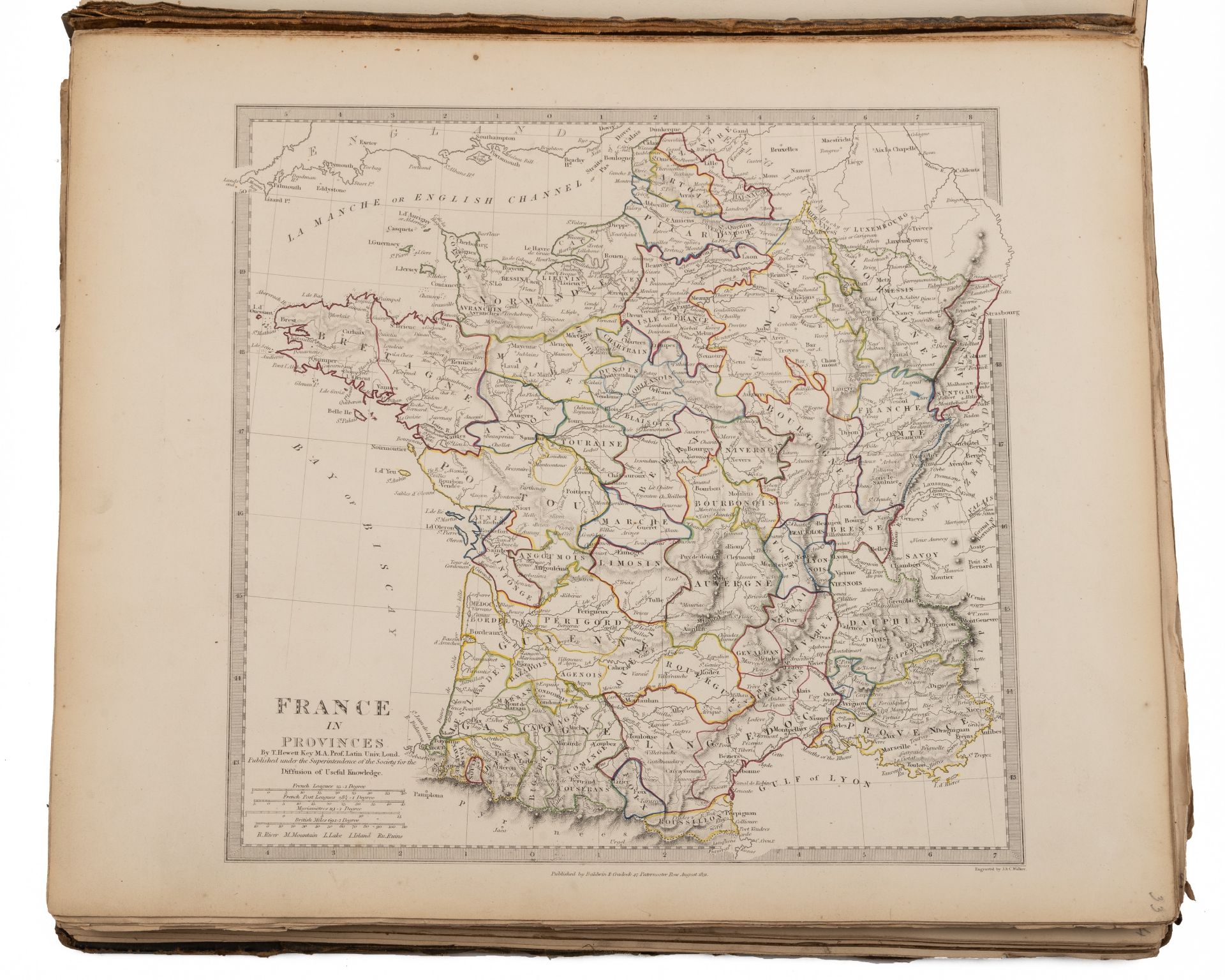 Atlas. The Society for the Diffusion of Useful Knowledge. 2 vols in one. Fo. Chapman and Hall,