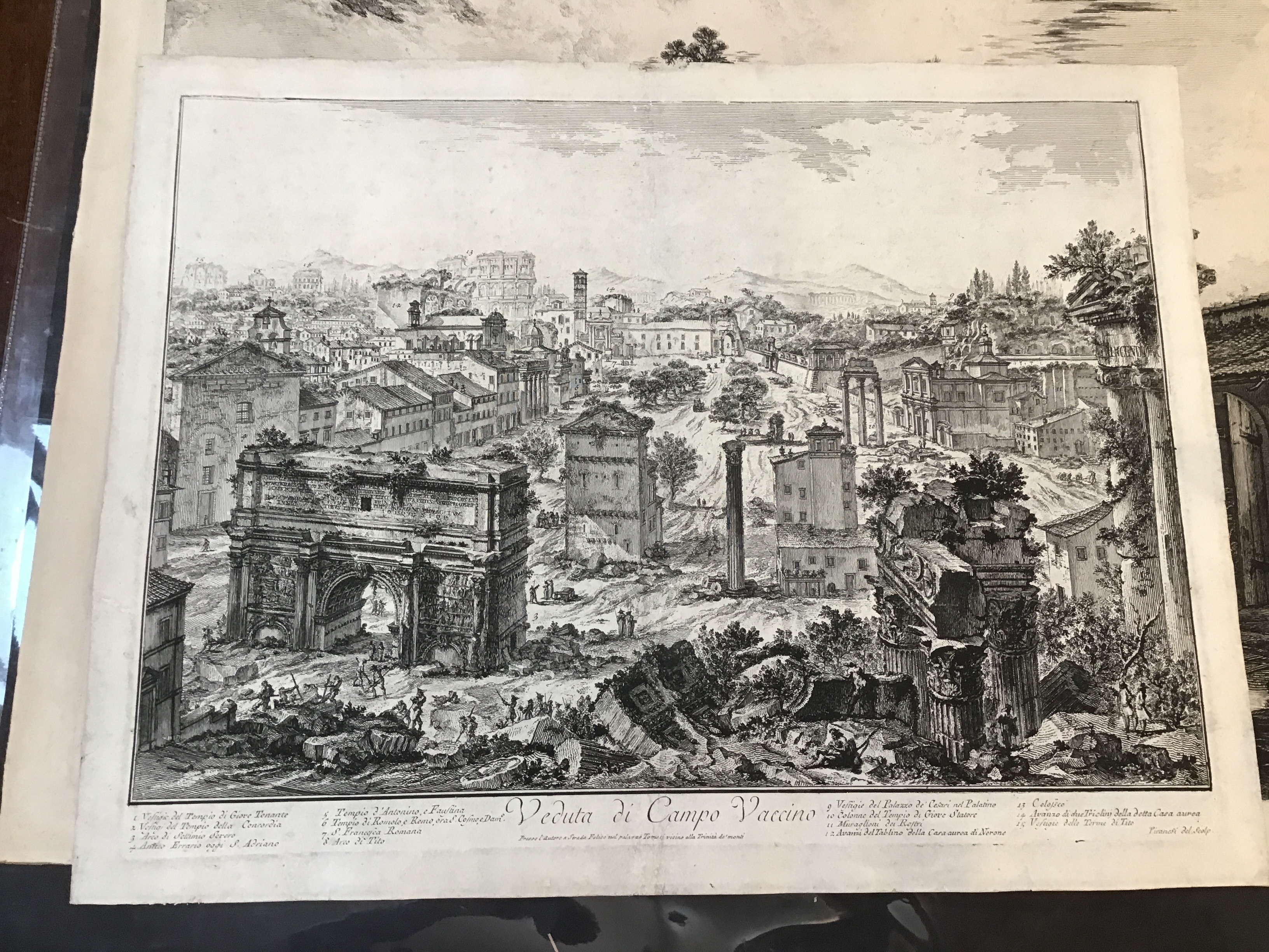 Giovanni Battista Piranesi (1720-1780). Veduta di Campo Vaccino, engraving 41cm x 54cm and Tempio - Image 4 of 27