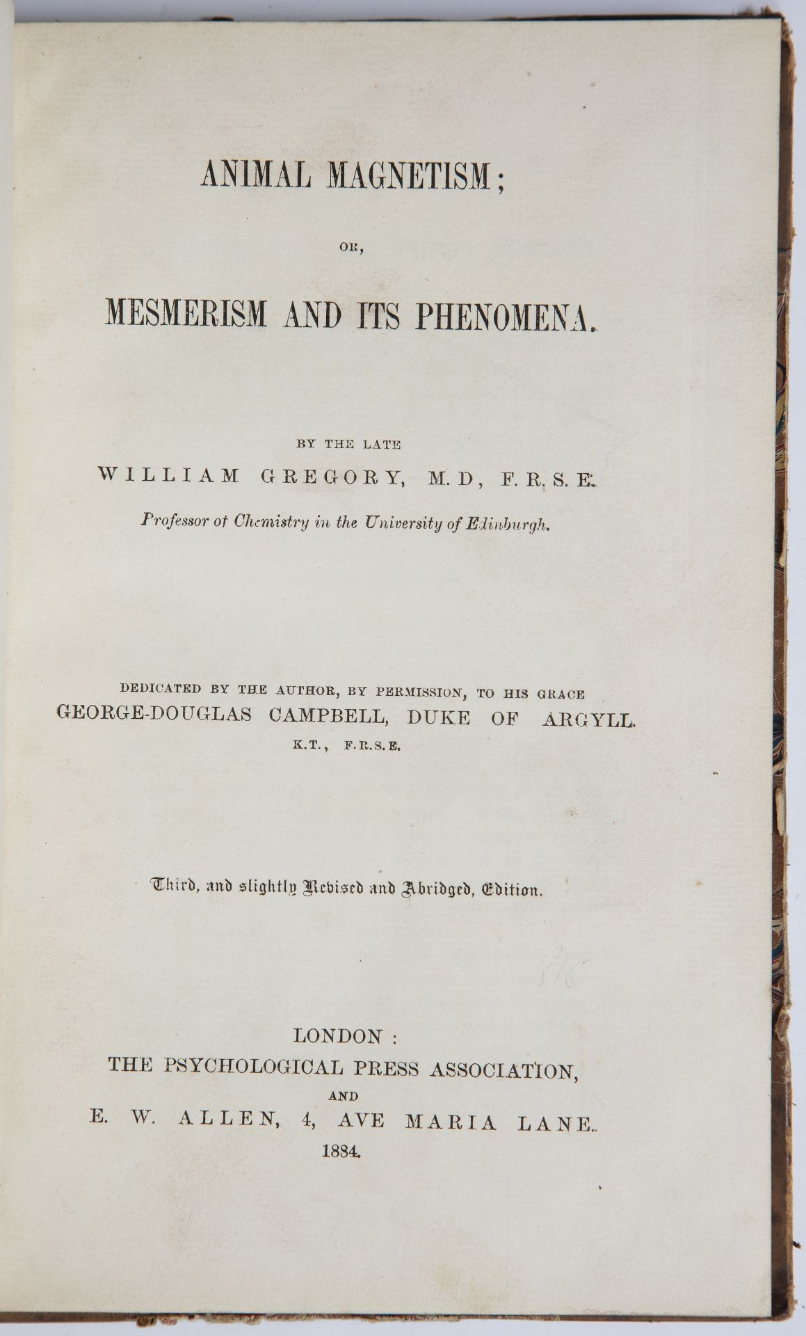 Gregory (William) 'Animal Magnetism or Mesmerism and Its Phenomena'. 3rd. Psychological Press. - Bild 2 aus 2