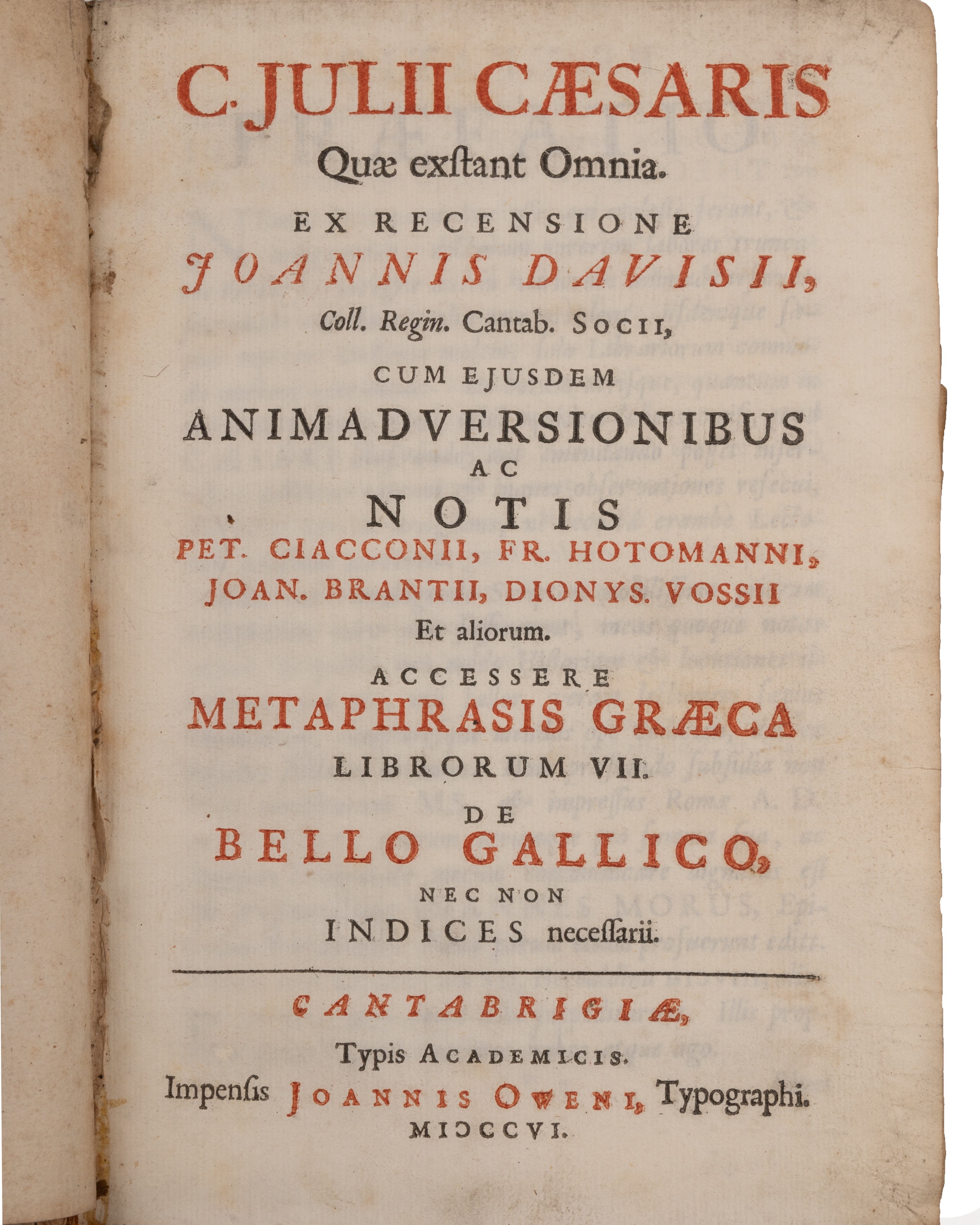 Homer 'Ilias and Odyssea' Joshua Barnes Ed. 2 vols. Crownfield, Cambridge 1711. 4to. allegorical - Image 3 of 3