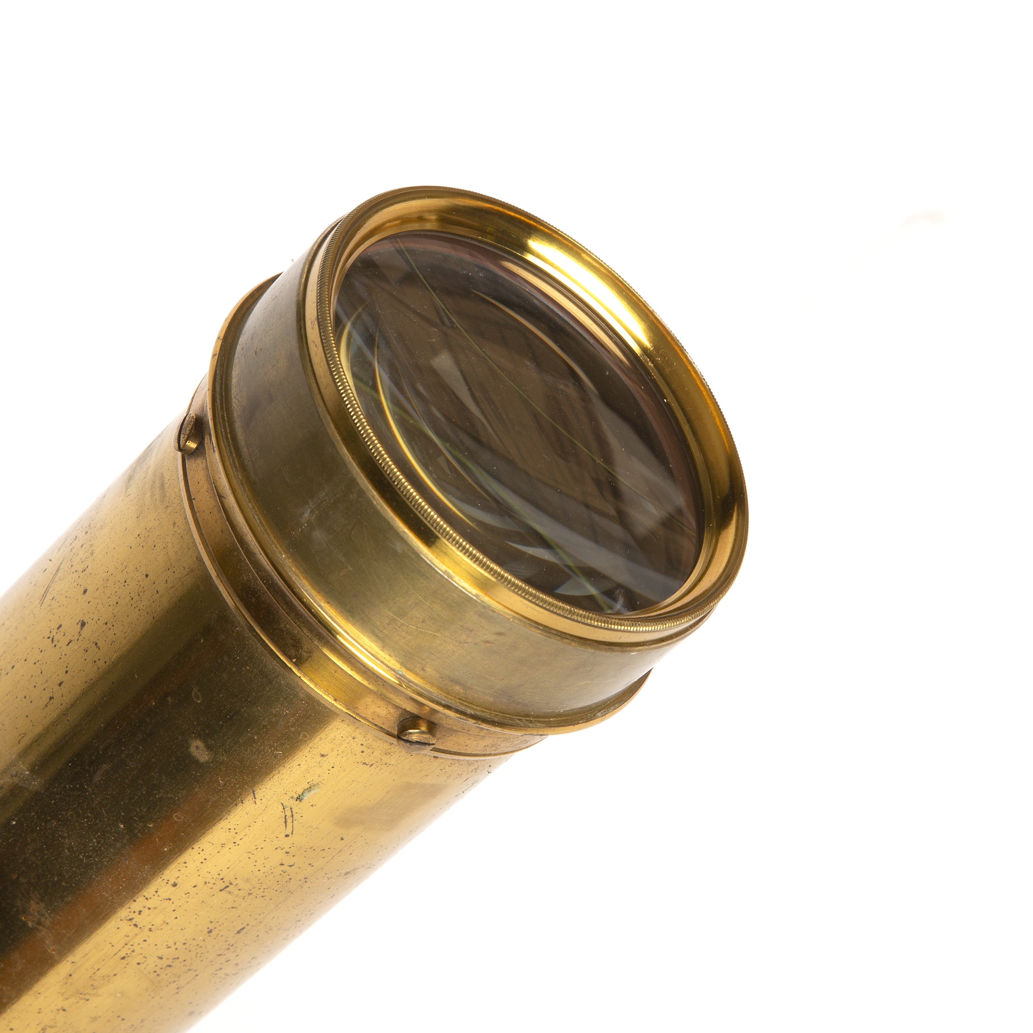 An early 20th century brass refracting telescope by Watson and sons 95cm in length with its original - Image 2 of 5