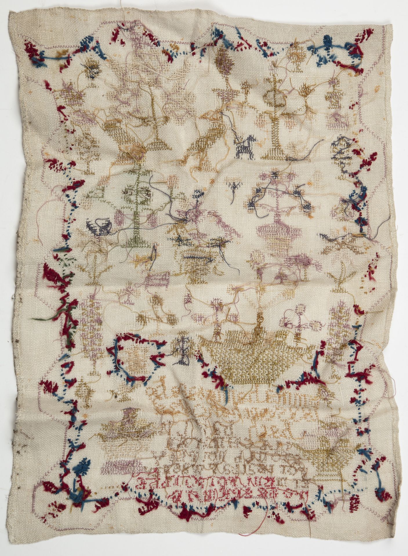 A 19th century sampler worked by Emma Bennet 1835 30cm x 45cm. - Image 2 of 2