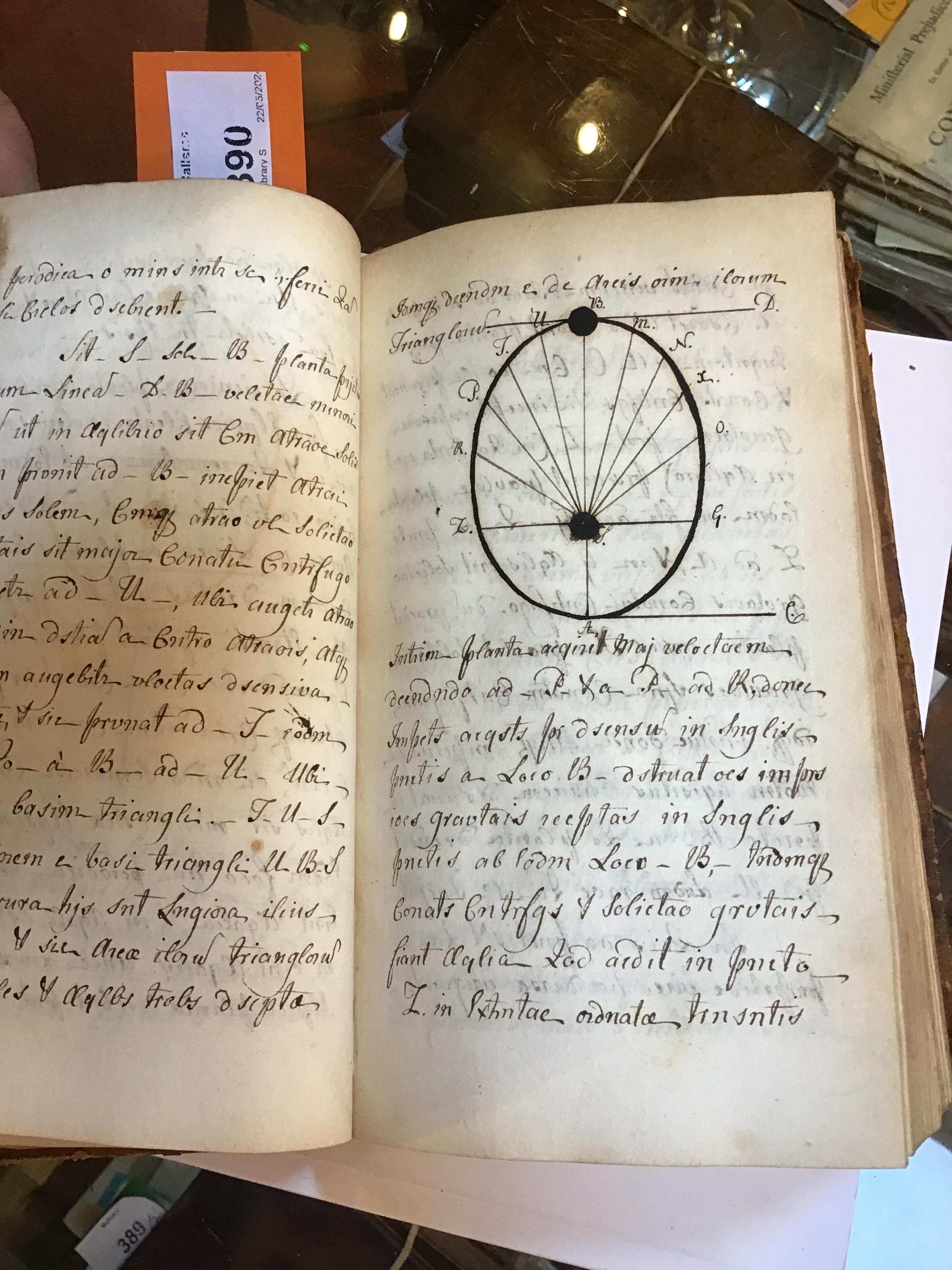 An early 18th century Latin text manuscript volume entitled 'Cosmografia' on first page. No author - Image 10 of 10