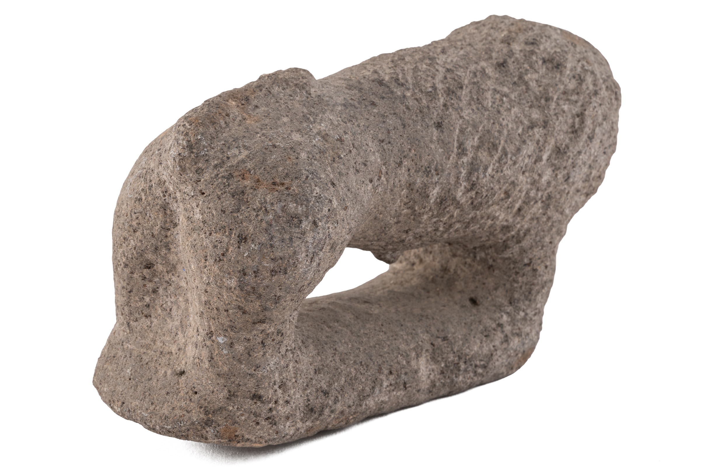 An ancient stone handmill in the form of a lion, possibly Babylonian 22cm wide 13cm high. Passed - Image 4 of 5