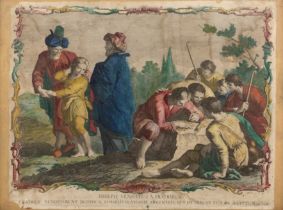 Giovanni Volpato (1733-1803) A set of eight hand coloured engravings 40cm x 50cm II Sacramentum