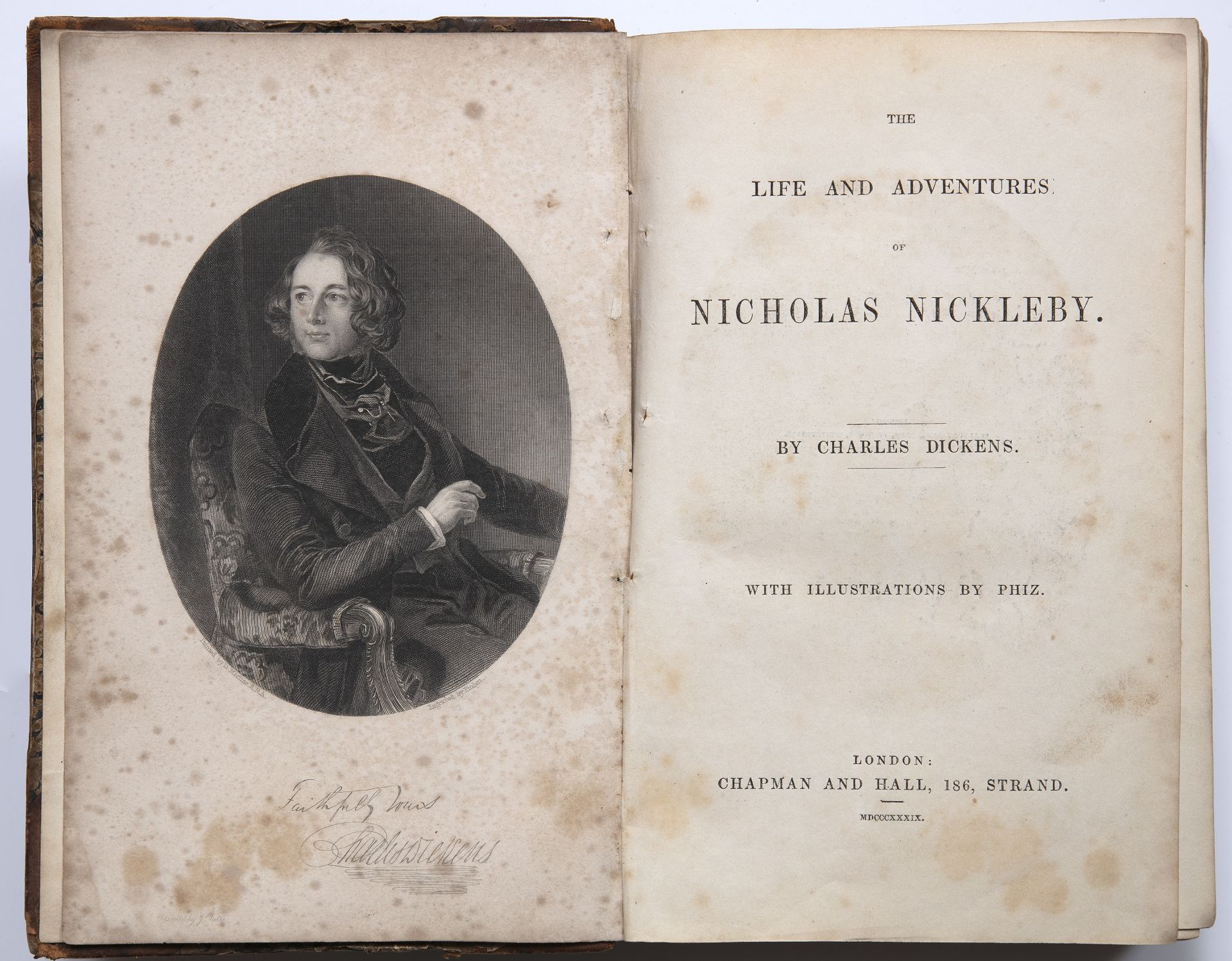 Dickens (Charles) 'The Life and Adventures of Nicholas Nickelby' 1st Ed. Chapman and Hall, London - Image 2 of 2