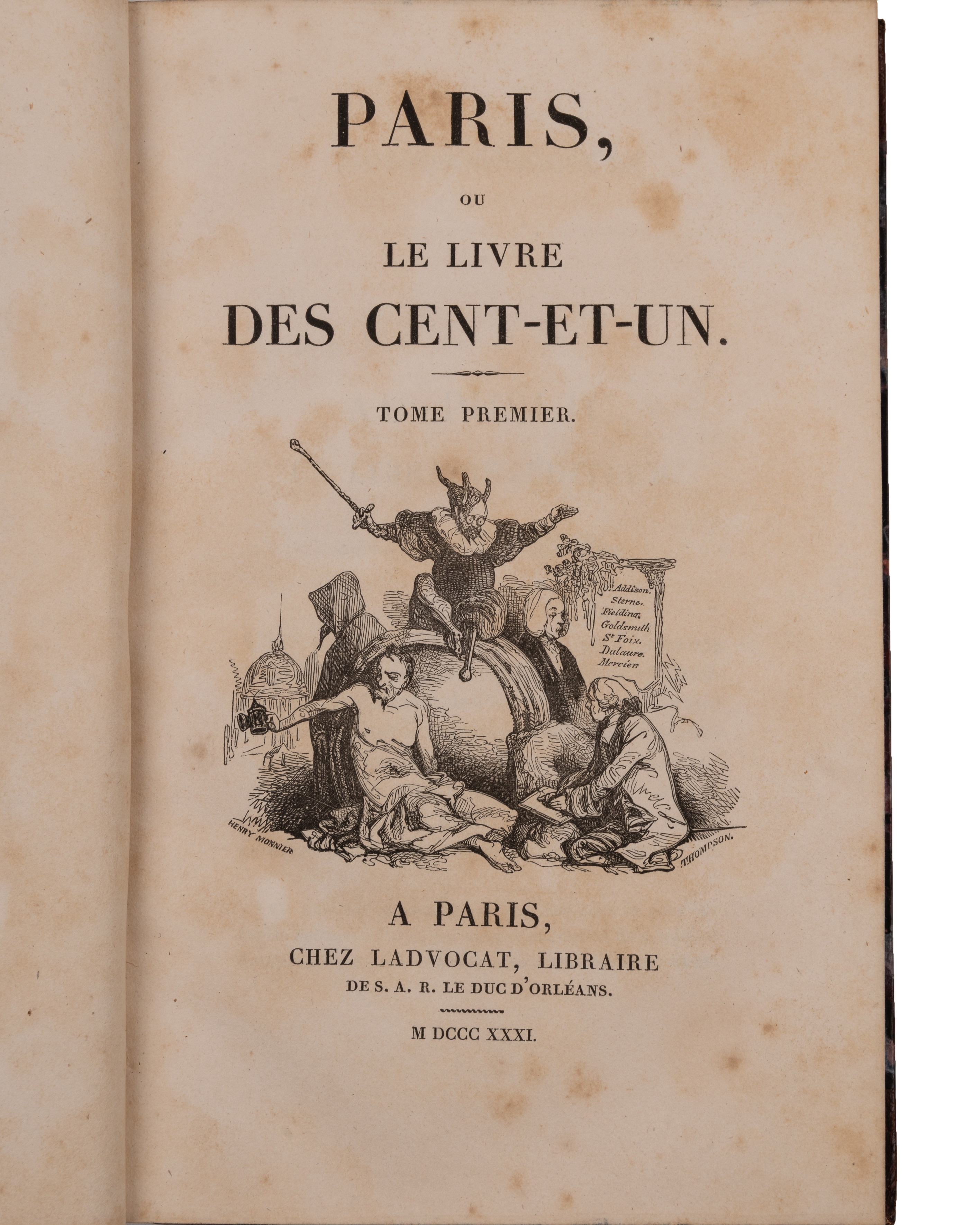 Paris, ou le Livre des Cent-et-un. 15 vols. 4to. Ladvocat, Paris 1831-34. Half gilt tooled calf - Image 3 of 3
