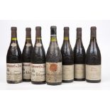 A bottle of 1992 M. Chapoutier Chateauneuf-du-Pape Barbe Rac, Rhone, France and three bottles of